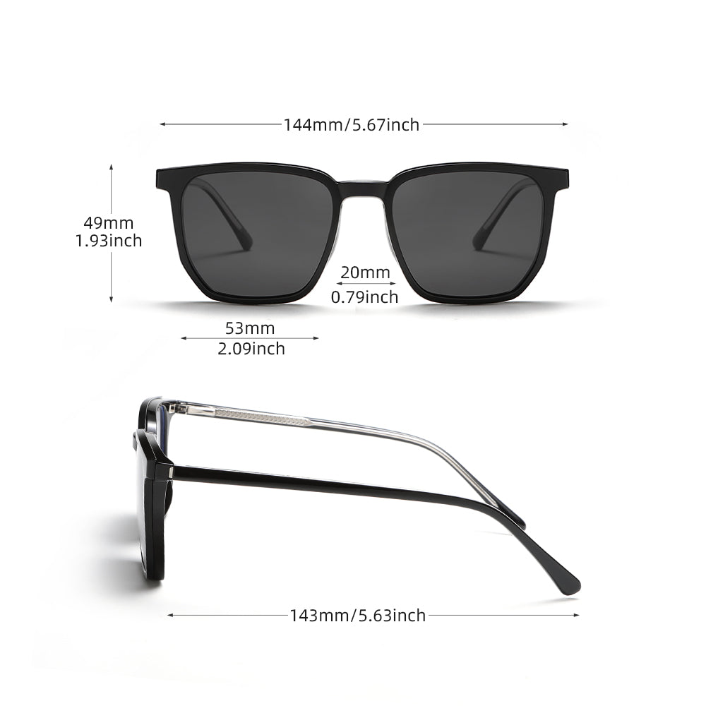 SnapOptic™ The Horizon | 3-in-1 Magnetic Prescription Glasses Set – Polarized, Blue Light & Night Vision