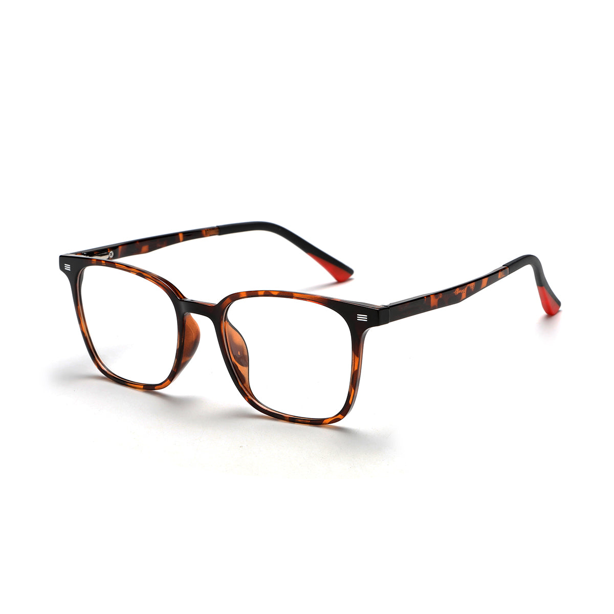 45-degree angle view of the lightweight tortoise shell TR90 frame model 6201.