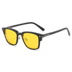 Yellow night vision magnetic lens for safer driving by reducing oncoming headlight glare.